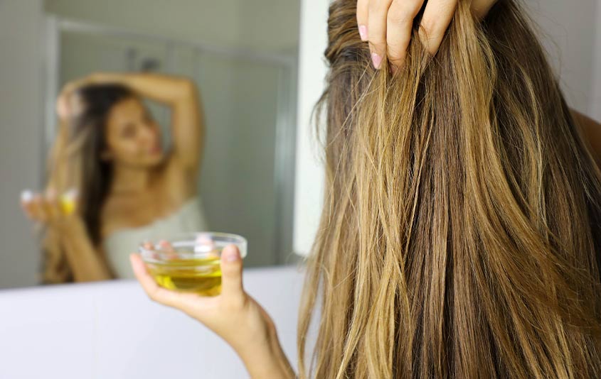 aceite de oliva para el pelo encrespado