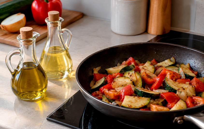 Comparación de etiquetas de distintos tipos de aceites vegetales